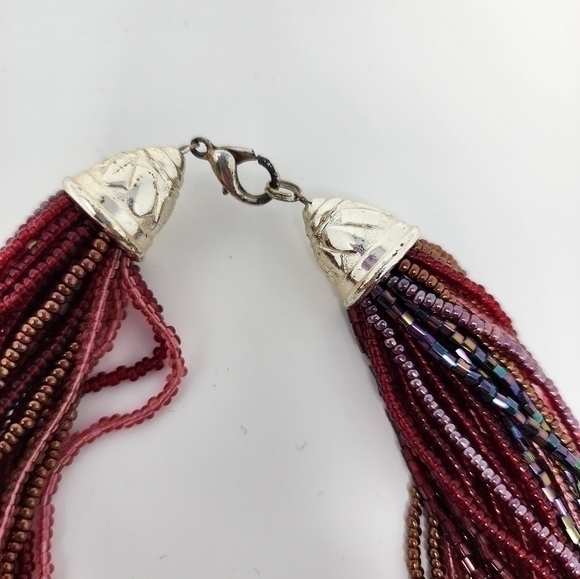 Multi‎ Strand Beaded Necklace - Picture 3 of 10